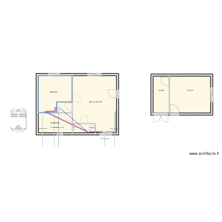 GRANGE-ANNEXE ELECTRICITE-PLOMBERIE. Plan de 0 pièce et 0 m2