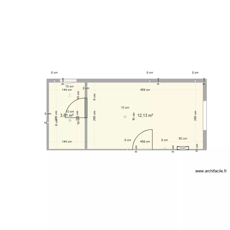 Projet Chambre Elyes - version placo. Plan de 