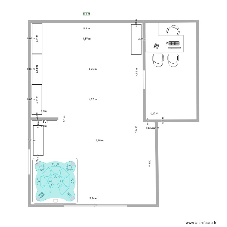 Plan Showroom. Plan de 0 pièce et 0 m2