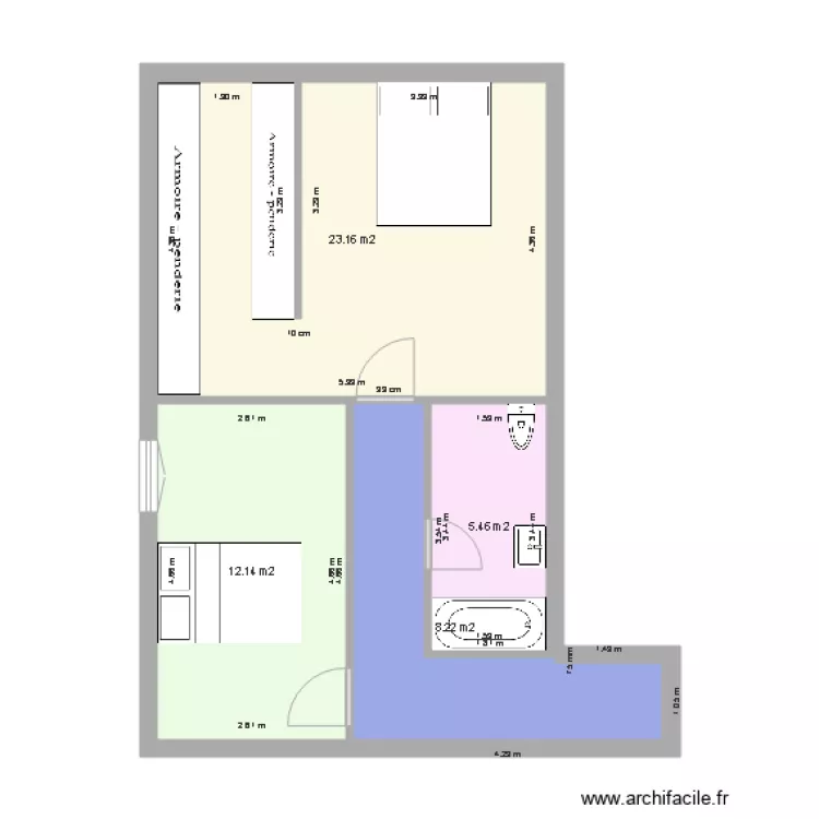 plan chambre parental. Plan de 