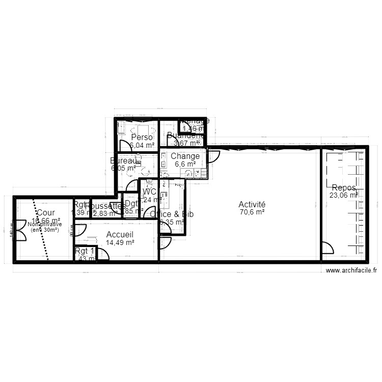 94 Maisons-Alfort 41 G Médéric_Proj UrM . Plan de 15 pièces et 166 m2