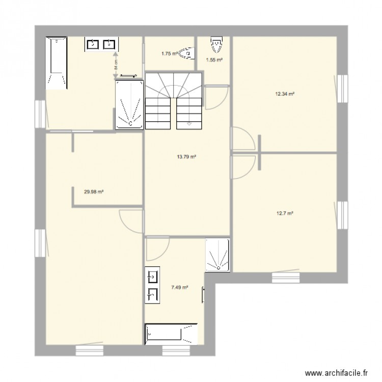 levasseur  etage V4. Plan de 0 pièce et 0 m2