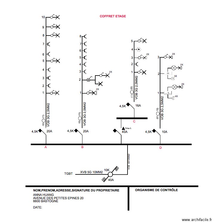 unifilaire Anna COFFRET 2. Plan de 0 pièce et 0 m2