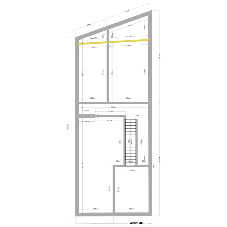 Ecluse 2/4 1er Projection 1. Plan de 5 pièces et 78 m2