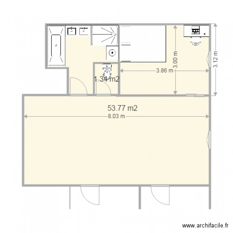 Appartement Chicheportiche. Plan de 0 pièce et 0 m2