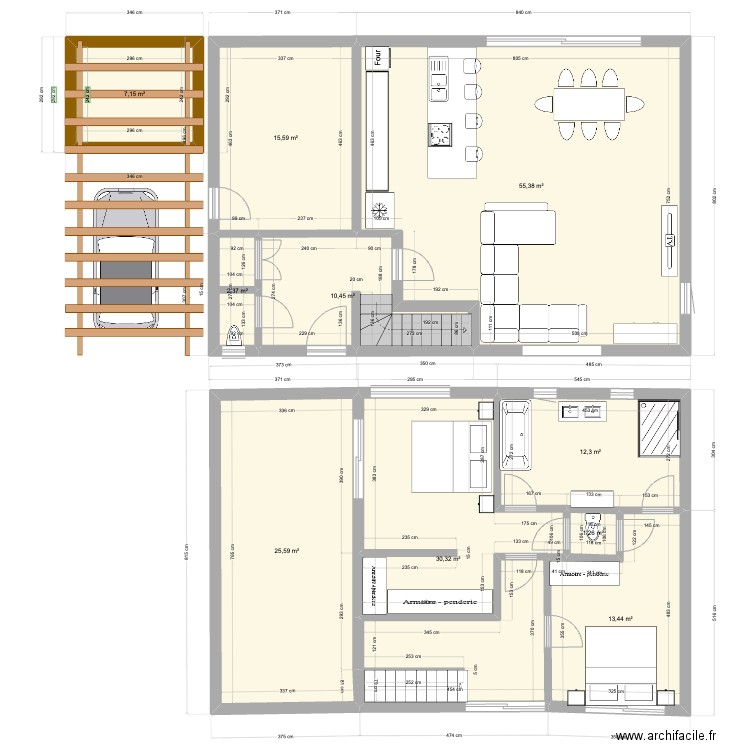 Avister 2. Plan de 10 pièces et 174 m2