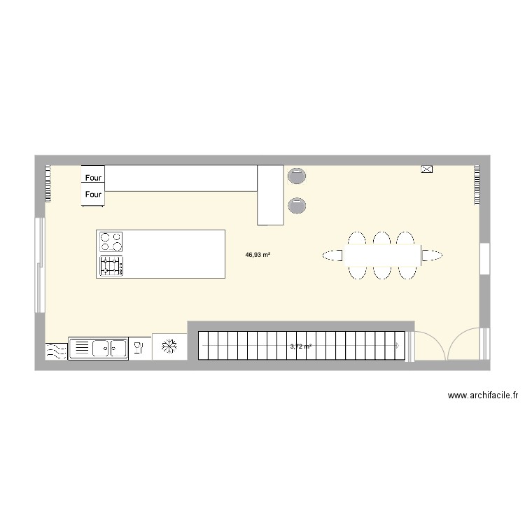 cuisine elle a manger. Plan de 0 pièce et 0 m2