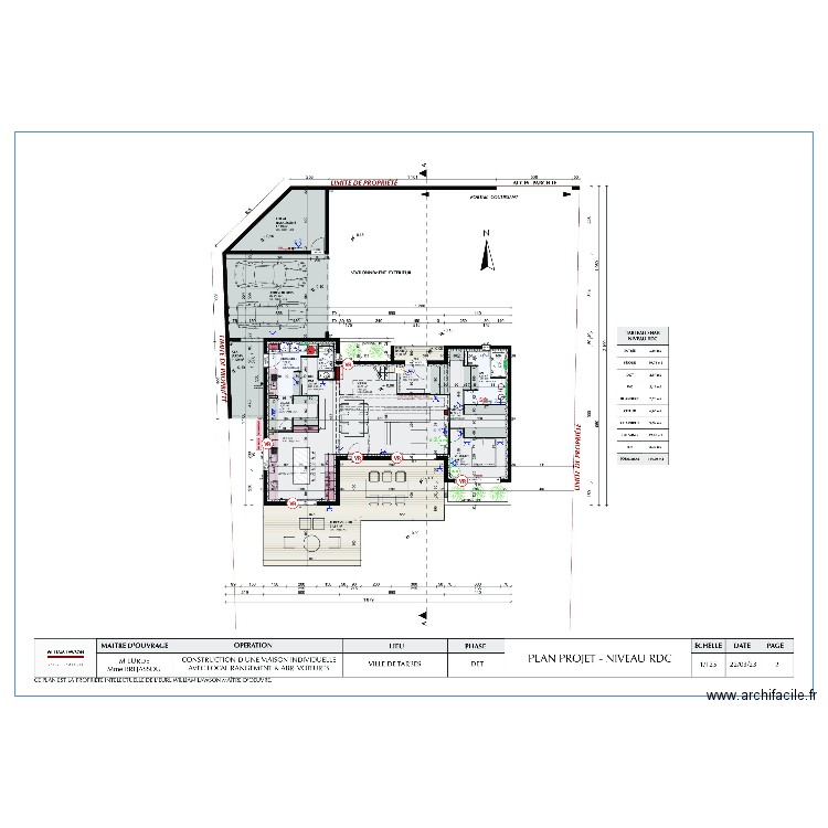 Implantation prise et alim RDC. Plan de 0 pièce et 0 m2