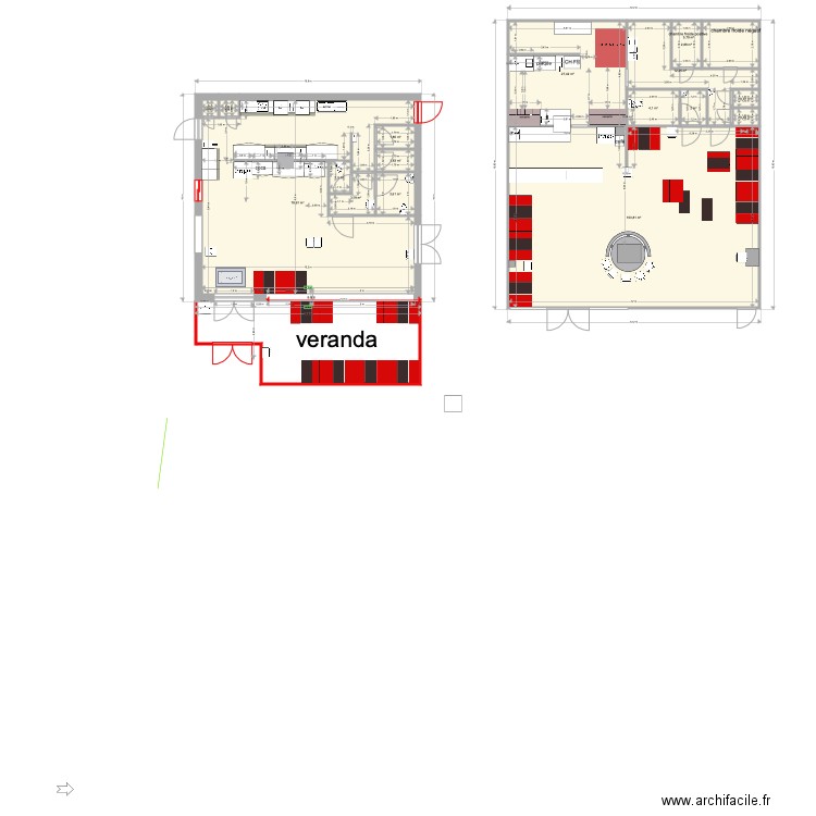 planete food 1. Plan de 17 pièces et 252 m2