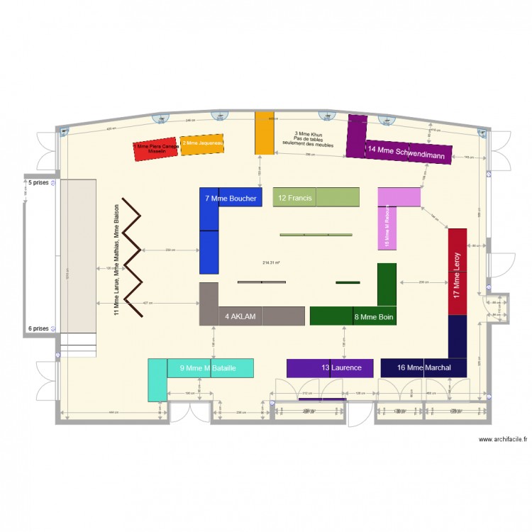 Salle des fêtes Kanfen avec exposants 2018 réelle. Plan de 0 pièce et 0 m2