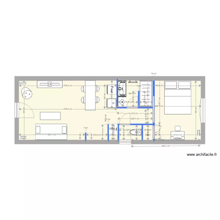 airbnb lemercier 5. Plan de 