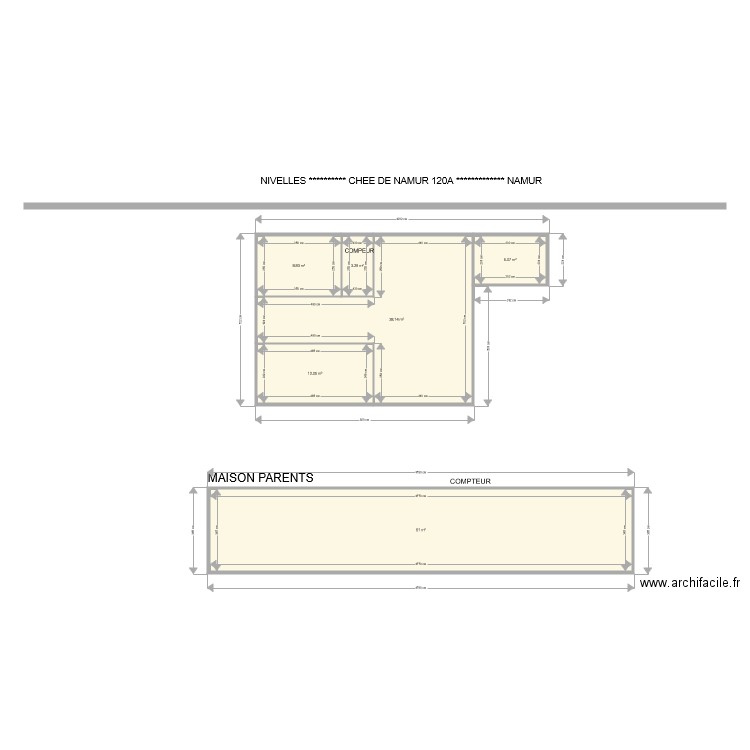 situation. Plan de 0 pièce et 0 m2