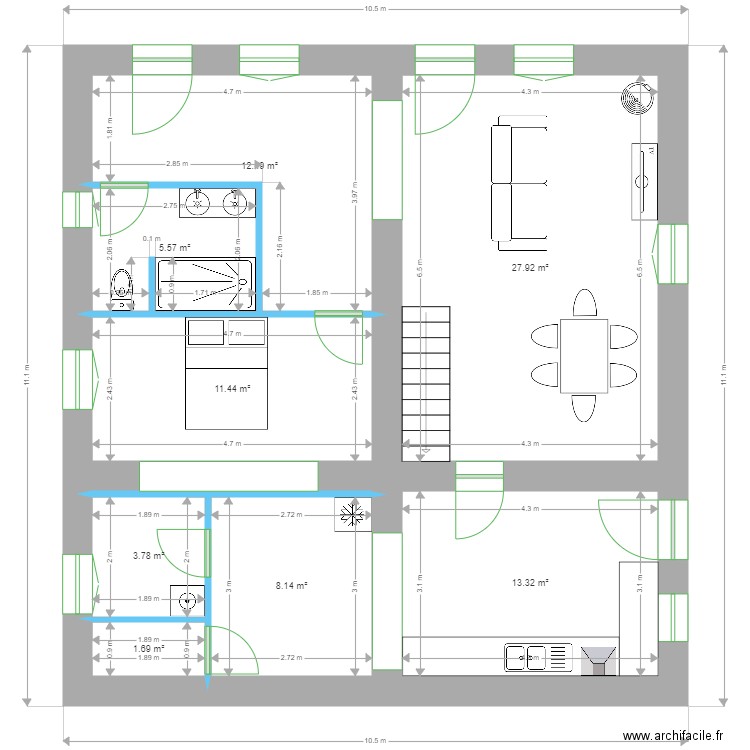 Duclos rdc rev 1. Plan de 0 pièce et 0 m2