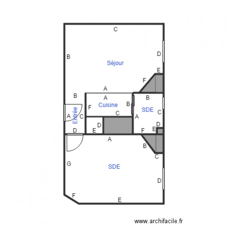 HOUIS. Plan de 0 pièce et 0 m2