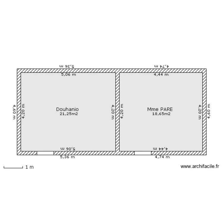 Bureau Douanio. Plan de 