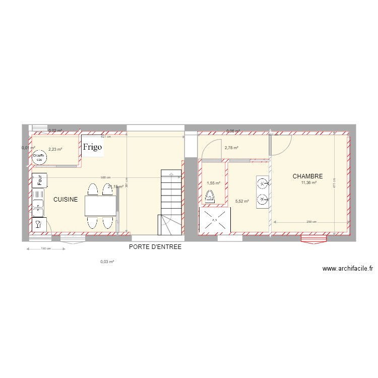 epied en beauce2. Plan de 10 pièces et 45 m2