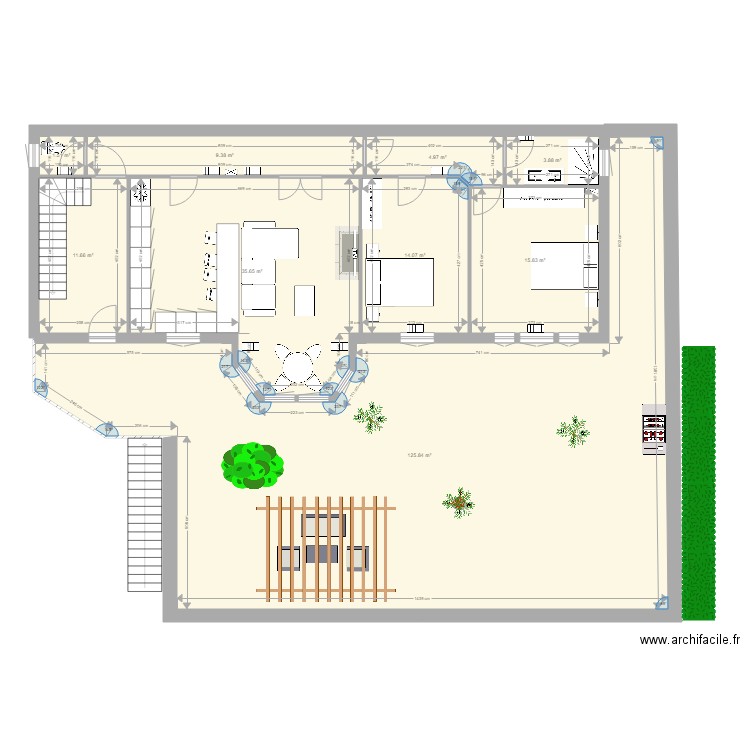 AIGUILHE 1 T3 RDC JARDIN . Plan de 0 pièce et 0 m2