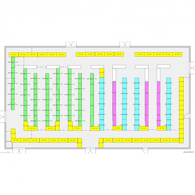 Grand gymnase neufgrange modif pour test. Plan de 0 pièce et 0 m2