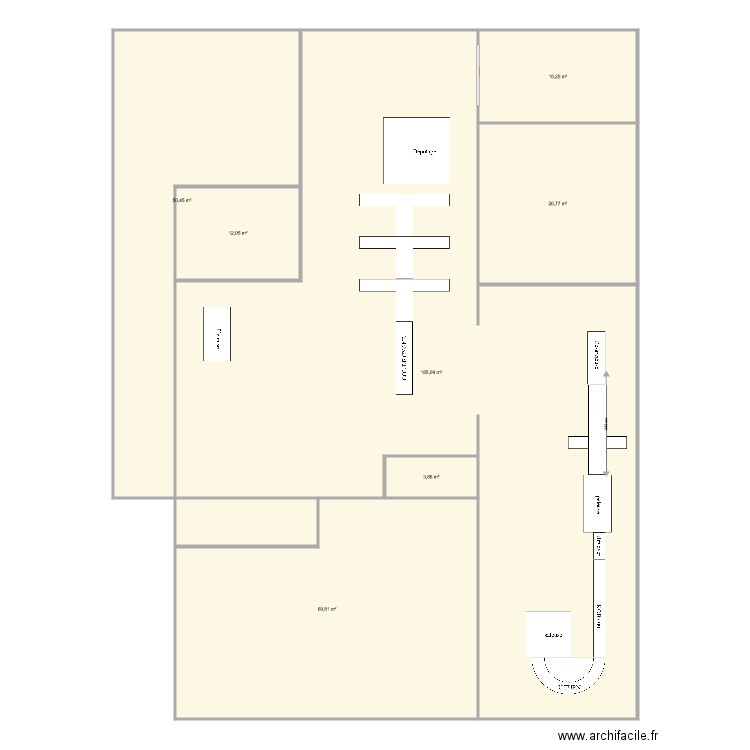 ZONE FRAIS ACTUELLE. Plan de 7 pièces et 363 m2