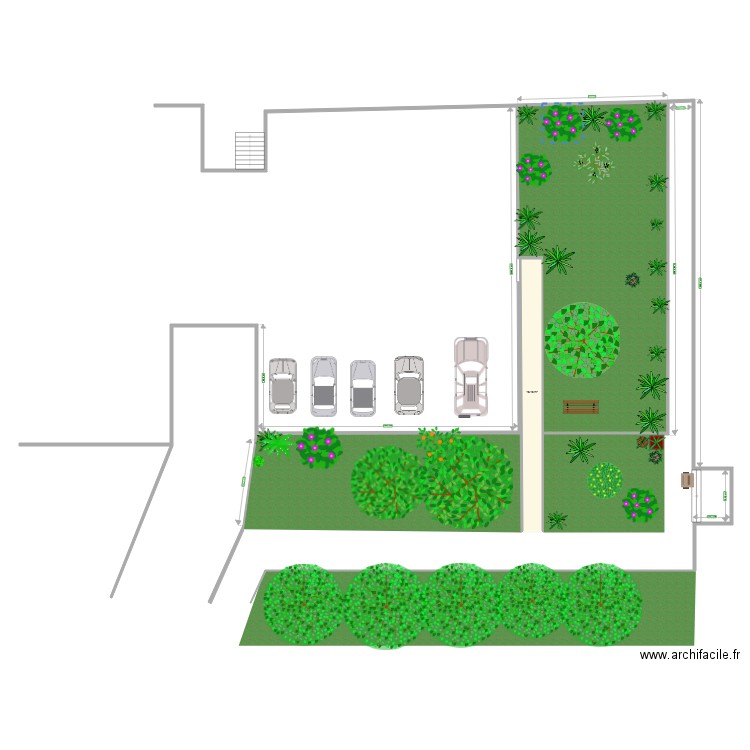 Jardin option 2. Plan de 0 pièce et 0 m2