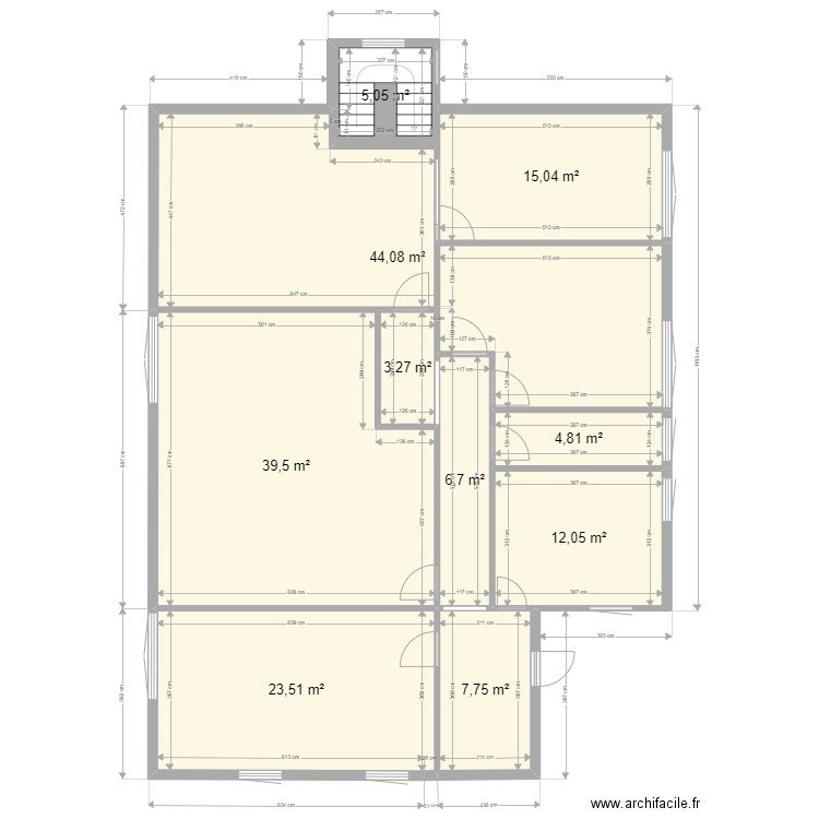 78 TRAPPES 42 LECLERC EXISTANT ArL 180622. Plan de 23 pièces et 334 m2