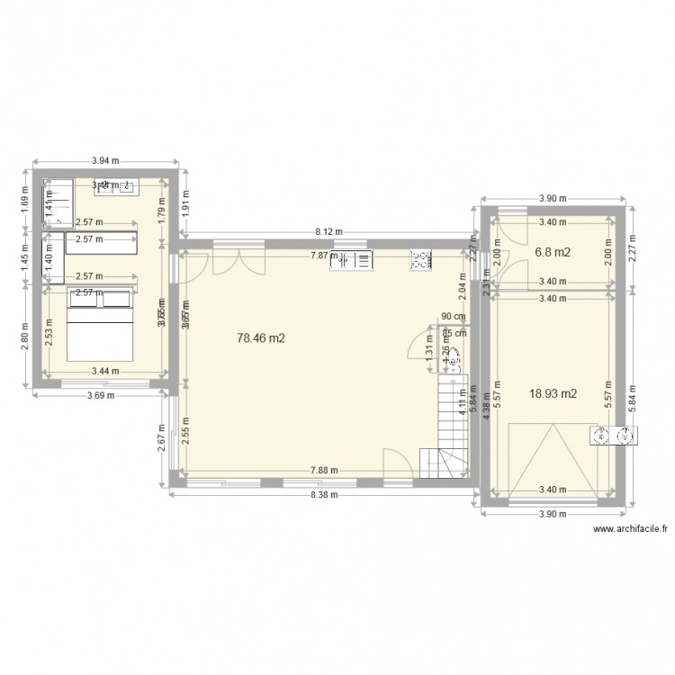 maison fred et sandra accolée droite gauche. Plan de 0 pièce et 0 m2
