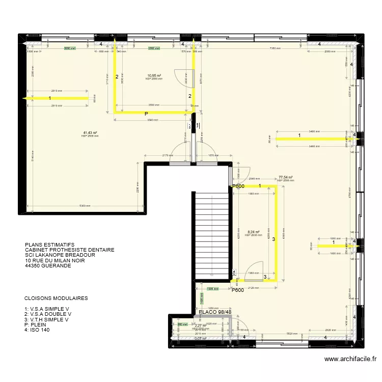 PLANS CAB PROTHESISTE DENTAIRE. Plan de PLANS CAB PROTHESISTE DENTAIRE. Plan de