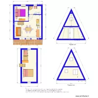 Tipi 550x650 &agrave; &eacute;tage SDB et cuisine
