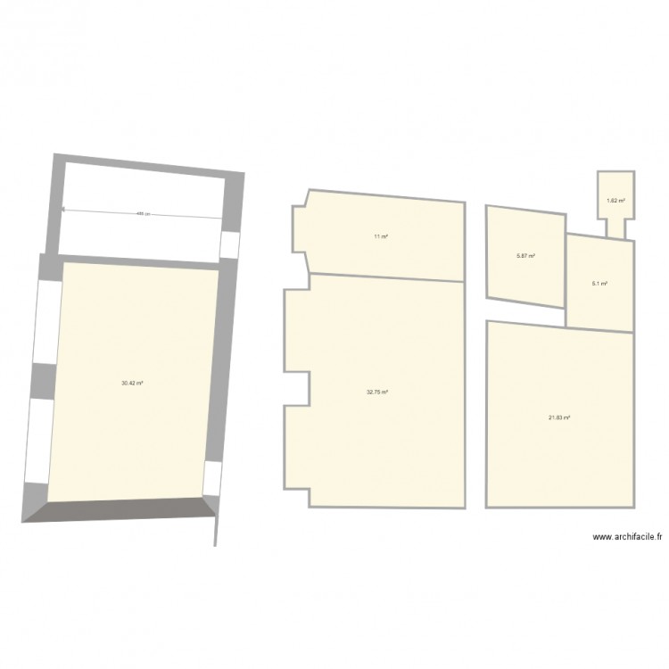 MATA HARI Existant. Plan de 0 pièce et 0 m2