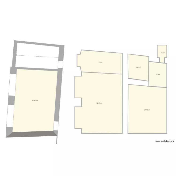 MATA HARI Existant. Plan de 