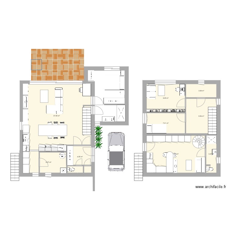 Maison Parents. Plan de 0 pièce et 0 m2