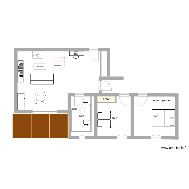 Contie. Plan de 0 pièce et 0 m2