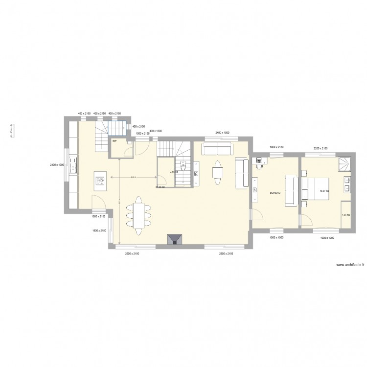 RDC MEUBLE. Plan de 0 pièce et 0 m2