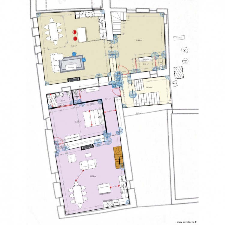 NIV 1 PIÈCES SOL 1 AMÉNAGEMENT2. Plan de 0 pièce et 0 m2