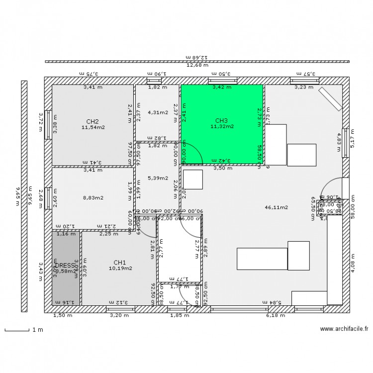 Maison  120 Metres Carré. Plan de 0 pièce et 0 m2