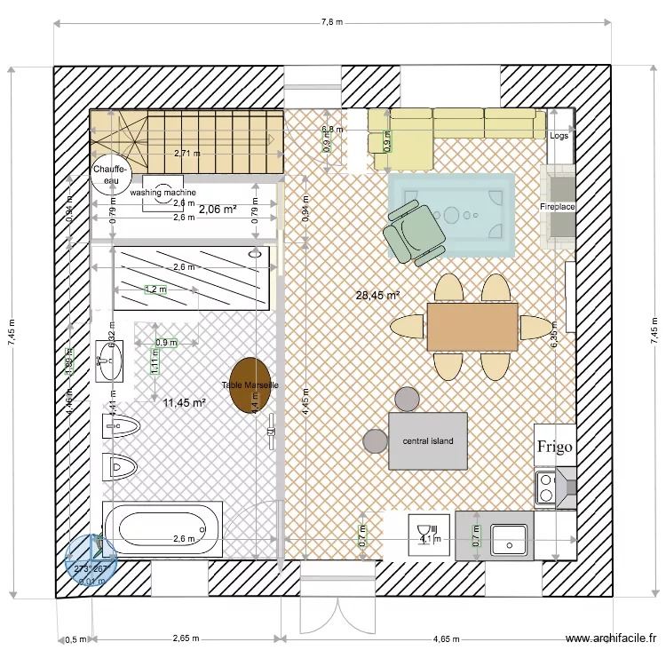 La Forge rez option 3. Plan de 