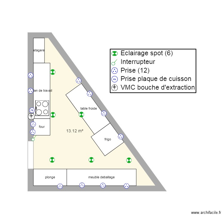 plan boutik actuel cuisine. Plan de 0 pièce et 0 m2