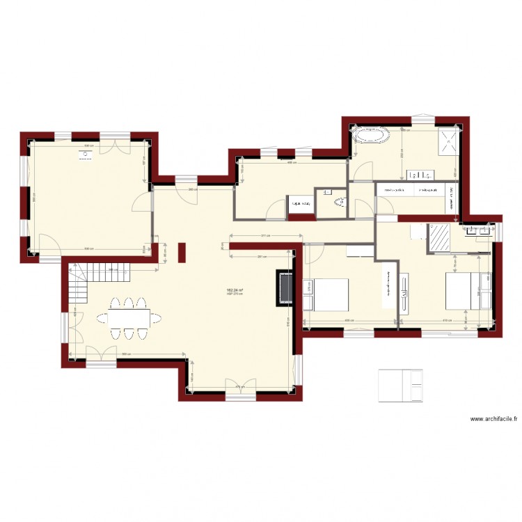 Nam 1603 avec mur porteur 1. Plan de 0 pièce et 0 m2