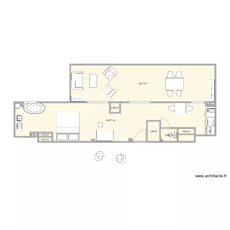 Beausoleil apres travaux. Plan de 