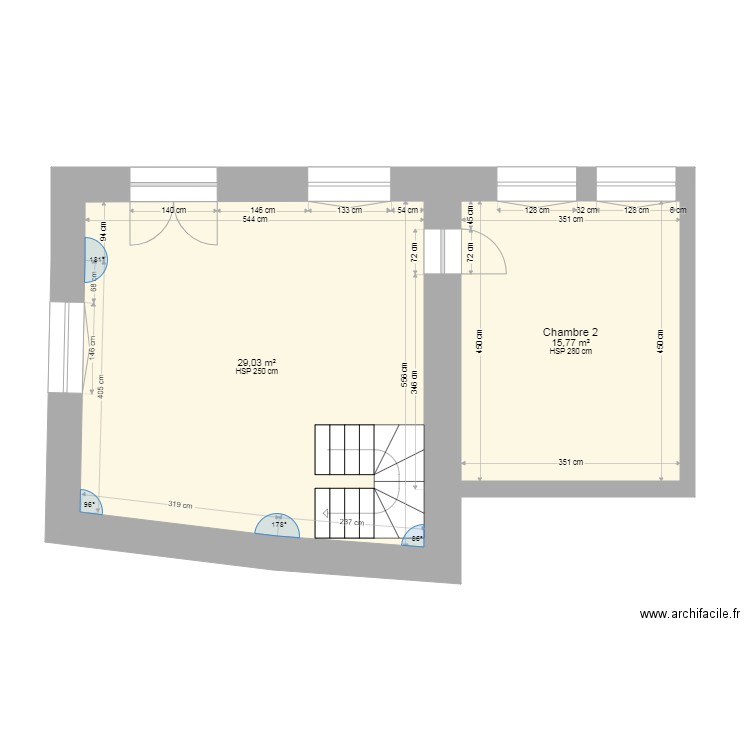 1er etage saint aubin projection et trémie. Plan de 0 pièce et 0 m2