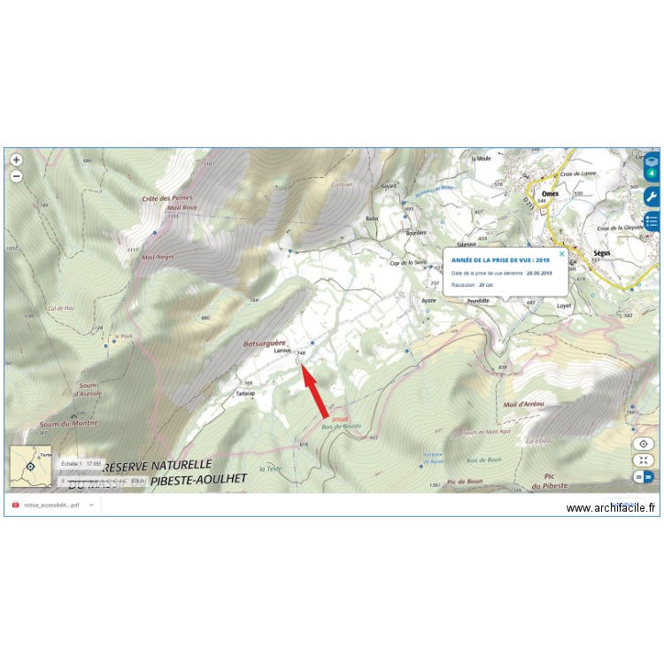 implantation. Plan de 0 pièce et 0 m2