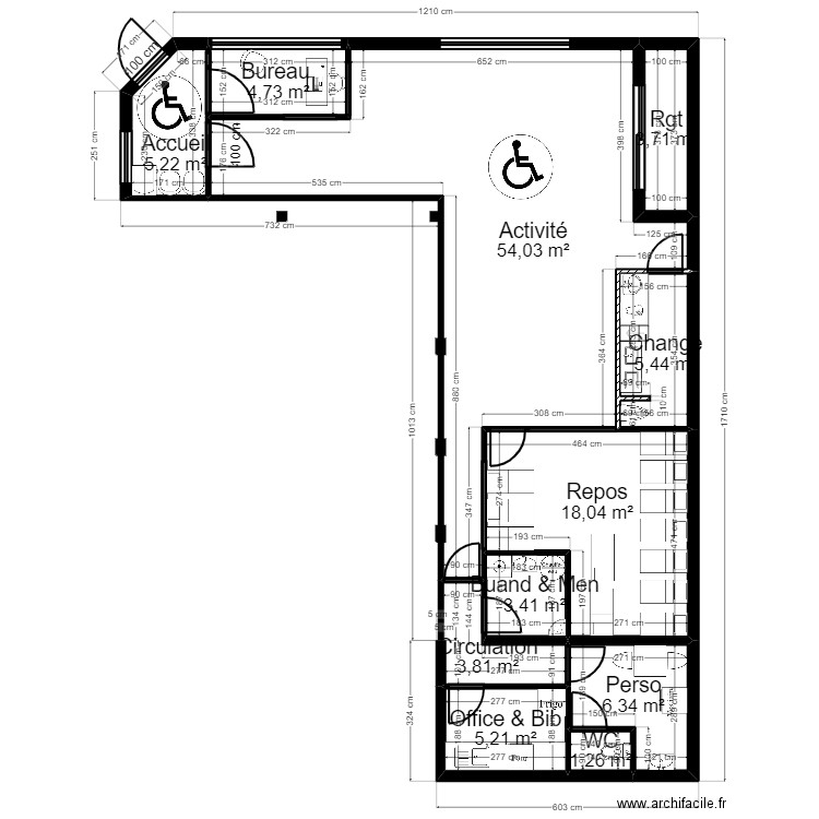 Blanc Mesnil Projet Jordan_Part. 2. Plan de 11 pièces et 111 m2