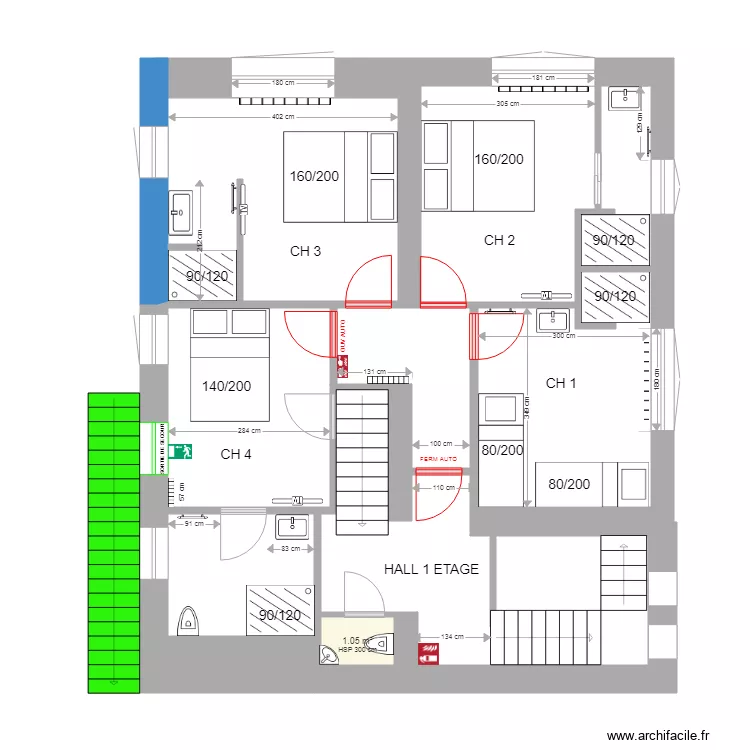 POUMAY  1 etage CHAUFFAGE SANITAIRE6. Plan de 