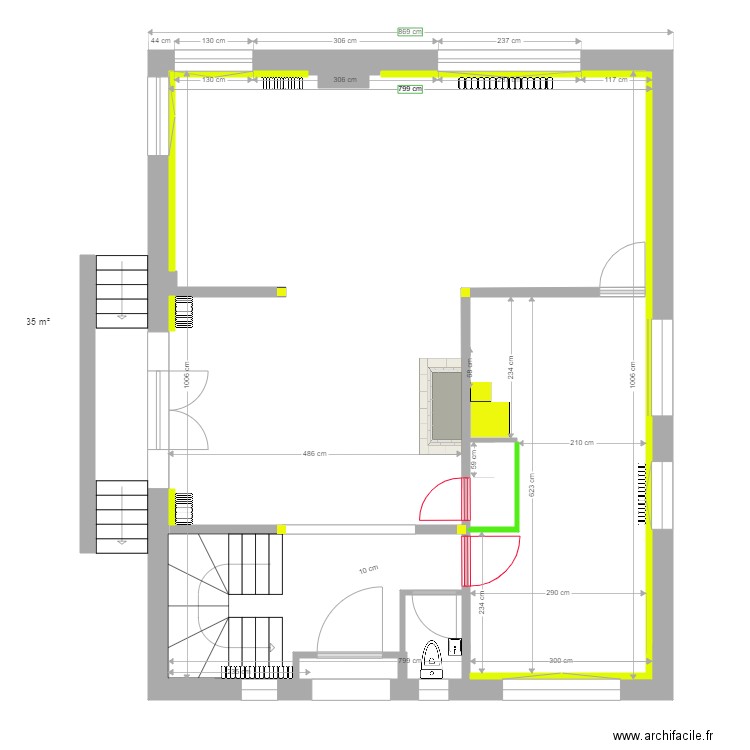 Hippolyte PINAUD rez de chaussée essai 1 isolation 03 07. Plan de 0 pièce et 0 m2