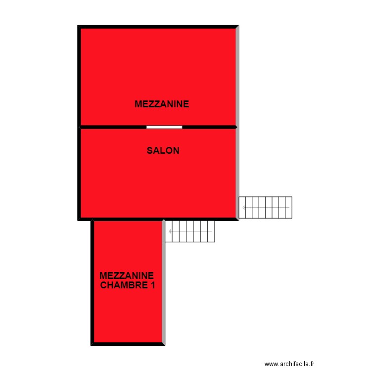 CHOQUET 1ER. Plan de 3 pièces et 52 m2