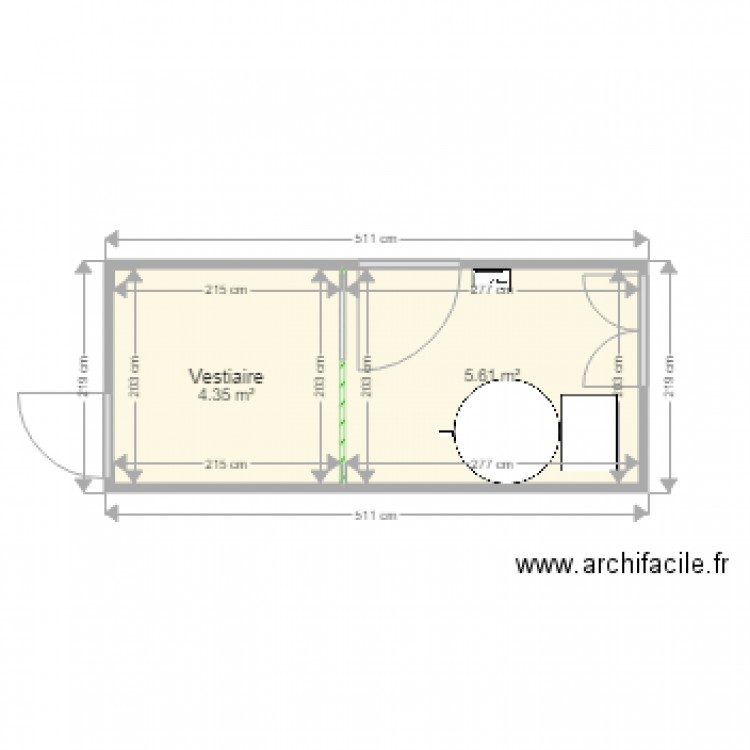 Vestiaire laiterie. Plan de 0 pièce et 0 m2