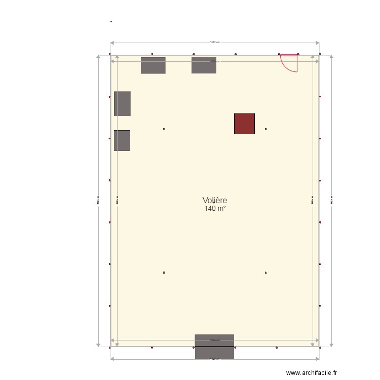 Volière. Plan de 0 pièce et 0 m2