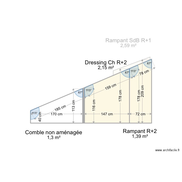 Izi-4. Plan de 4 pièces et 7 m2