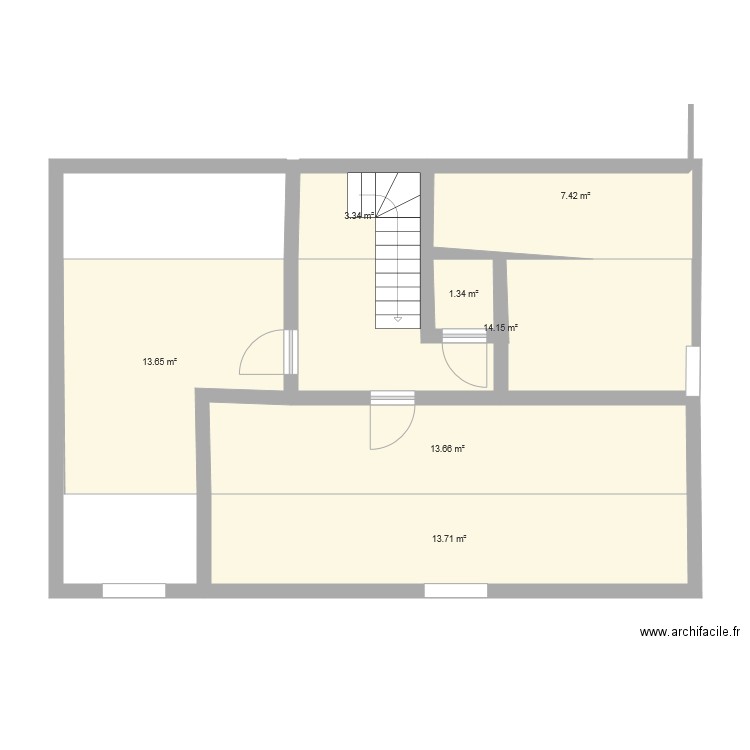 etage avec 180cm 2 ch. Plan de 0 pièce et 0 m2