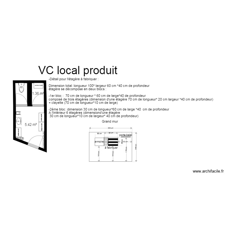 VCH locaux produit . Plan de 0 pièce et 0 m2